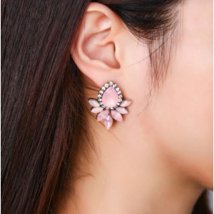 Сережки жіночі "Рожева квітка", С7906