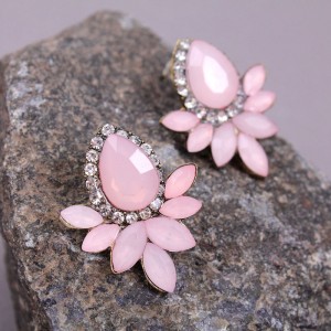 Серьги женские "Розовый цветок", С7906