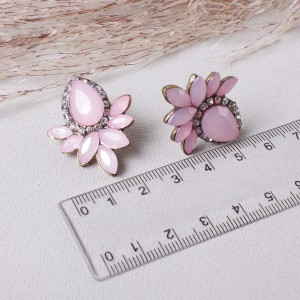 Сережки жіночі "Рожева квітка", С7906