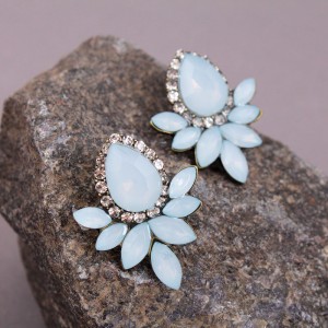 Сережки жіночі "Блакитний квітка", С7910