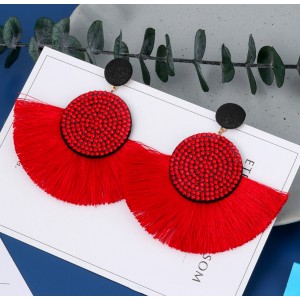 Сережки жіночі пензлика, червоні, С7915