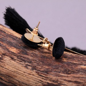 Сережки жіночі пензлика, чорні, С7919