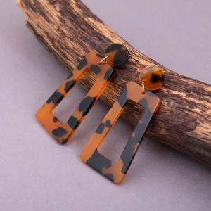 Сережки жіночі акрилові, коричневі, С7929
