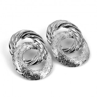Сережки жіночі "Кільця "сріблясті
