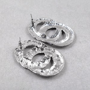 Сережки жіночі "Кільця "сріблясті, С7933