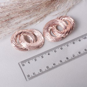 Сережки женские "Кольца" золотистые, С7934