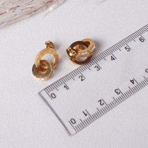 Жіночі сережки кільця з римськими цифрами, С7944