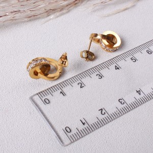 Жіночі сережки кільця з римськими цифрами, С7944