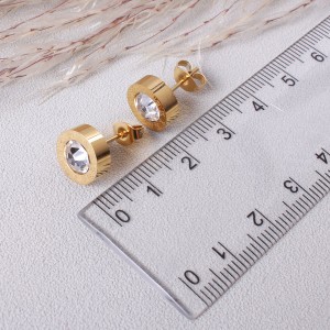 Жіночі сережки гвоздики з римськими цифрами, С7947