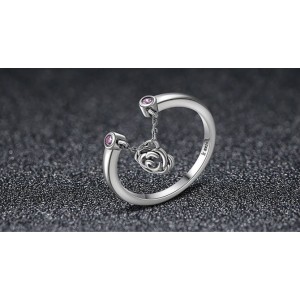 Серебряное кольцо "Роза", С8032