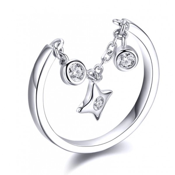 Серебряное кольцо "Звезда", С8033