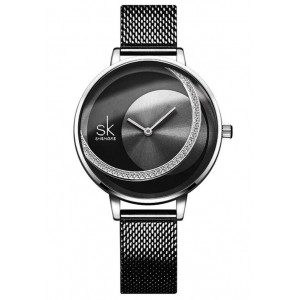 Часы женские "SK", черные, С8123