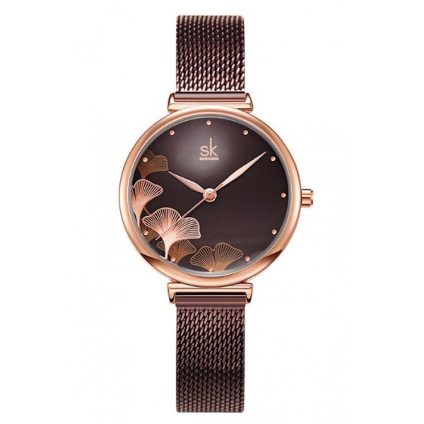 Часы женские "SK", коричневые, С8126