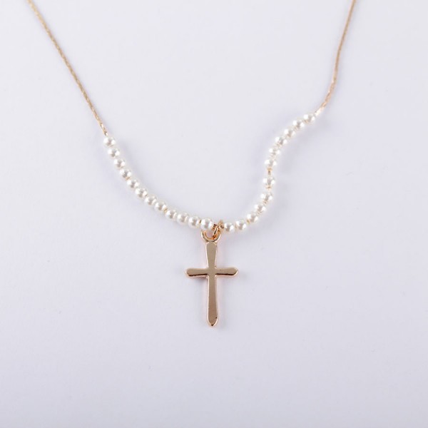 Ожерелье цепочка с крестиком, С8166
