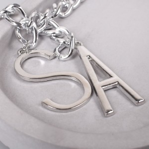 Ожерелье массивная цепь с буквами "S A", С8291