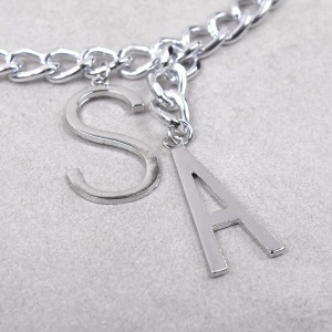 Ожерелье массивная цепь с буквами "S A", С8291