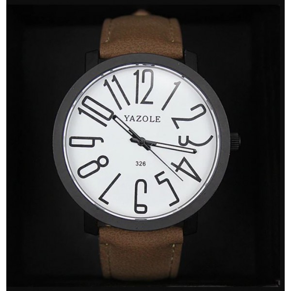 Часы женские "YAZOLE", коричневые, С8338