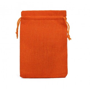 Подарочный мешочек льняной, оранжевый