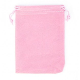 Подарочный мешочек бархатный, розовый