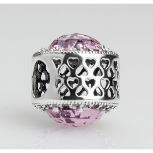 Шарм "Розовые сияющие сердца" , С1232