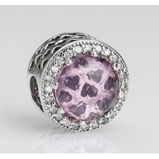 Шарм "Розовые сияющие сердца" 