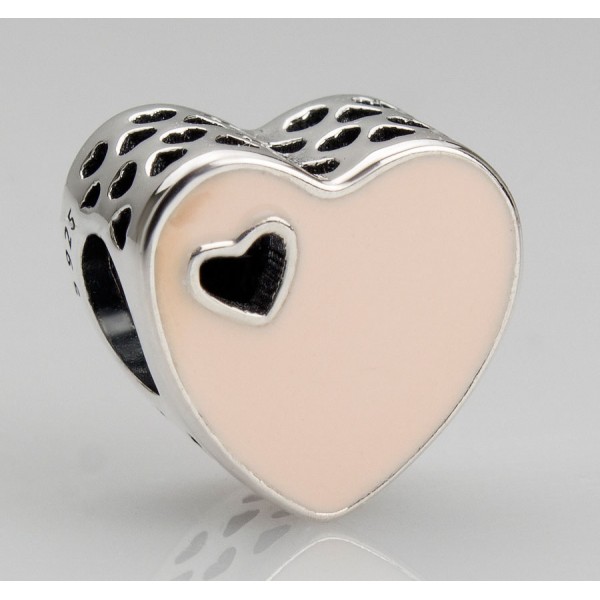 Шарм "Розовое сердце" , С8578