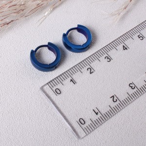 Мужские серьги-кольца  , синие, С8751