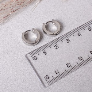 Мужские серьги-кольца  , серебристые, С8752