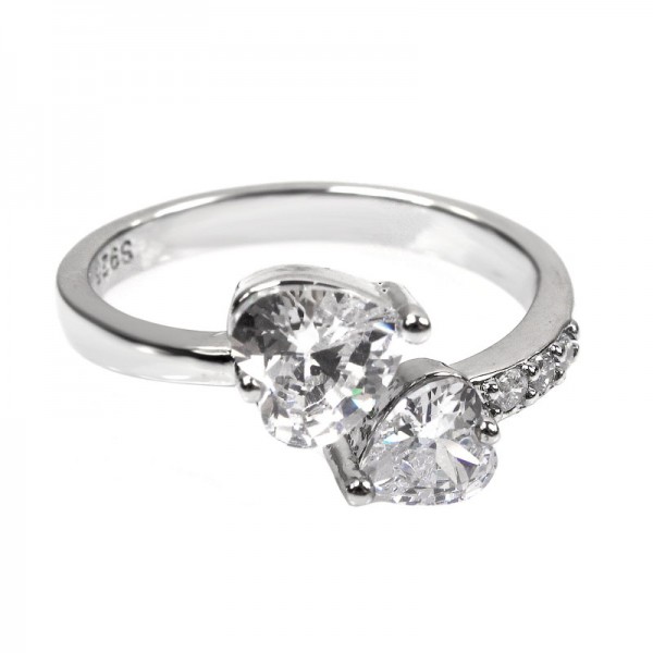 Женское кольцо с камнем "Сердца", С8786