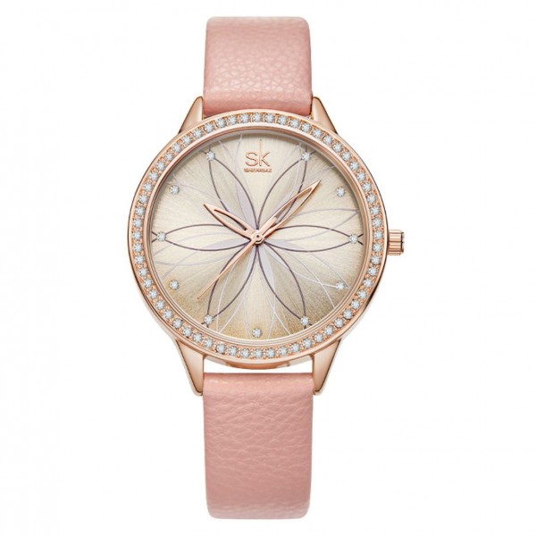 Часы женские "SK", розовые, С8853
