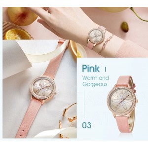 Часы женские "SK", розовые, С8853