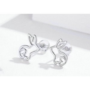 Сережки з срібла "Кролик", С8943