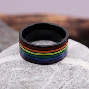 Массивное кольцо "Rainbow", С9015