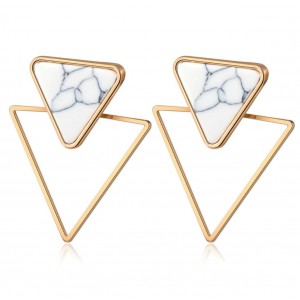 Сережки женские "Треугольник", С9077