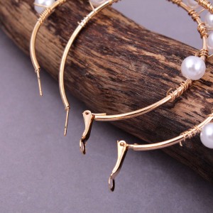 Сережки кільця з перлами, С9106