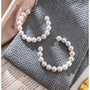 Сережки кільця з перлами, С9107