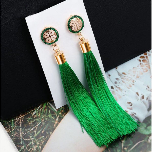 Сережки жіночі, зелені, С9112