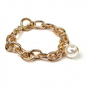 Жіночий браслет ланцюжок з перлами, С9201