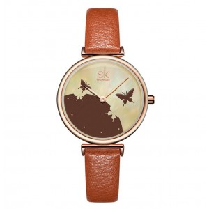 Часы женские "SK", коричневые, С9306