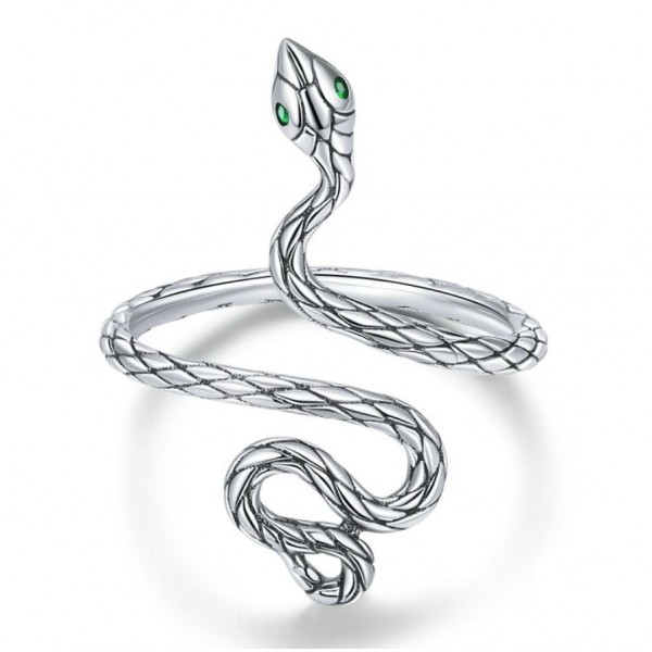 Серебряное кольцо "Змея", С9706