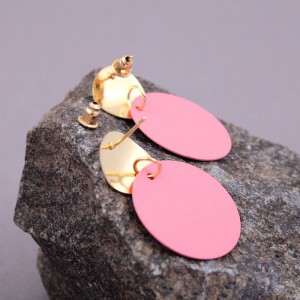 Жіночі сережки "Geometric" рожеві, С9739