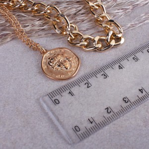 Ожерелье-чокер, золотистый, С9740