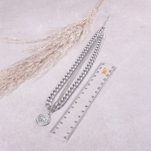 Ожерелье-чокер, серебристый, С9741