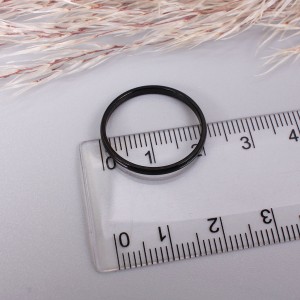 Женское кольцо тонкое, черное, С9748