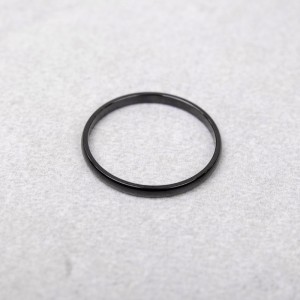 Женское кольцо тонкое, черное, С9748