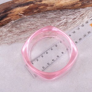 Акриловий браслет, рожевий, С9779