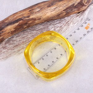 Акриловий браслет, жовтий, С9781