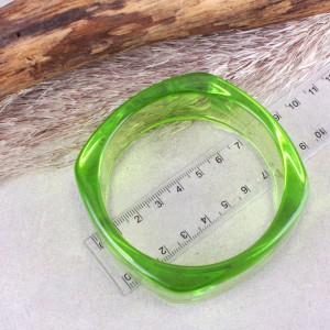 Акриловий браслет, зелений, С9782