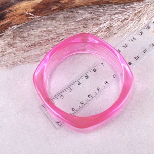 Акриловий браслет, рожевий, С9783