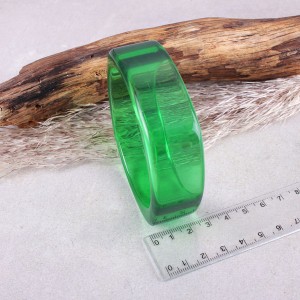 Акриловий браслет, зелений, С9785